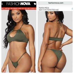 2 for $20 - NWOT Olive Keyhole & Brazilian Bikini